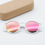 Korean Round Frame with Cat-Eye Edge Sunglasses