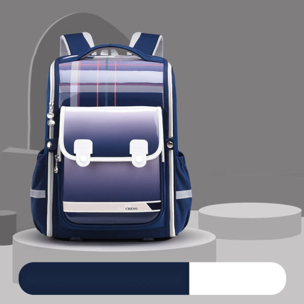 Glossy Gradient Checkered School Backpacks – Bold & Trendy for Kids
