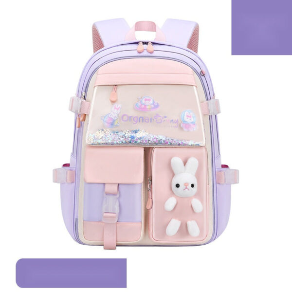 Bunny School Backpacks for Girls – Glitter & Plush Charm