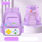 Gaming-Themed Kids Backpack – Tetris & Console Design