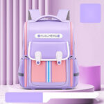 Stylish School Backpack with Multi-Color Stripes