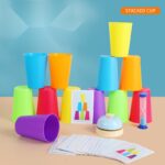 Cross-border children's stacking cups, educational toys, color enlightenment, cognition, quick stacking cup props, parent-child children's table games