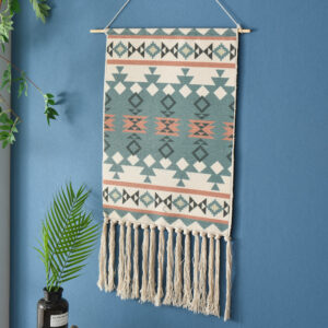 Cross-border exclusive tassel INS style wall decoration tapestry Hand-woven net red background cloth bedroom weaving tapestry