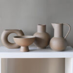 Simple plain ceramic vase, home decoration, living room, creative dining table, TV cabinet, B&B, dried flowers, flower arrangement