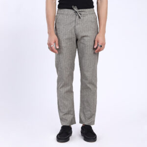 DARK GREY STRIPE LINEN PANTS 4916-7