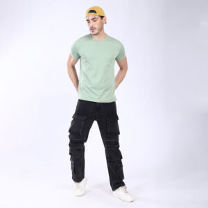 DARK GREY BAGGY CARGO FIT JEAN 4831-1
