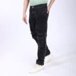 DARK GREY BAGGY CARGO FIT JEAN 4831-1