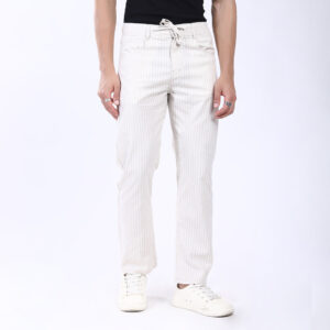 OFF WHITE STRIPE LINEN PANTS 4913-1