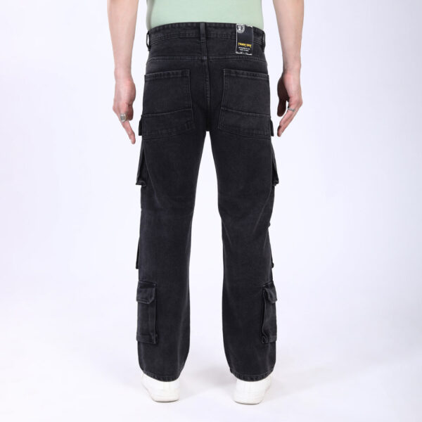 DARK GREY BAGGY CARGO FIT JEAN 4831-1