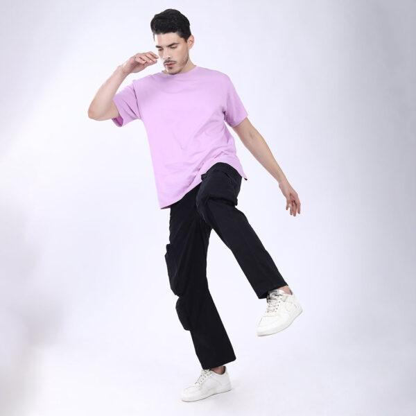 Men's Relaxed Fit Black Stretch Cotton Cargo Pants – Streetwear Large pocket Style 4809-4