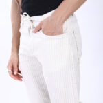 OFF WHITE STRIPE LINEN PANTS 4913-1