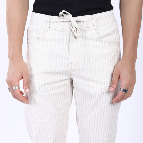 OFF WHITE STRIPE LINEN PANTS 4913-1