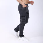 DARK GREY BAGGY CARGO FIT JEAN OVERDYED 4898-3