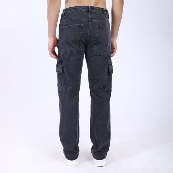 DARK GREY BAGGY CARGO FIT JEAN OVERDYED 4898-3