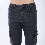DARK GREY BAGGY CARGO FIT JEAN OVERDYED 4898-3