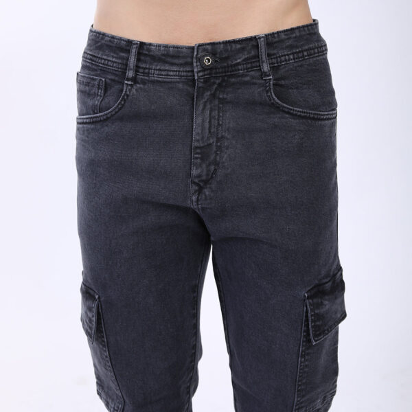 DARK GREY BAGGY CARGO FIT JEAN OVERDYED 4898-3