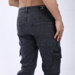DARK GREY BAGGY CARGO FIT JEAN OVERDYED 4898-3