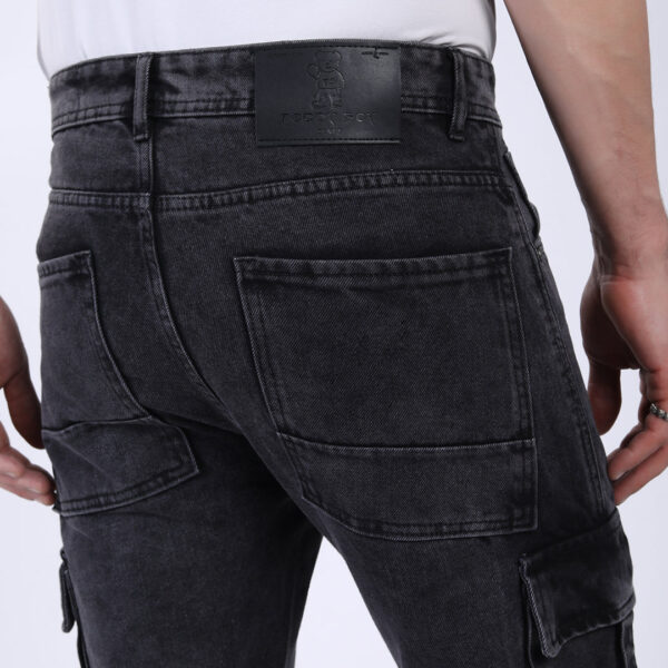 LIGHT GREY BAGGY CARGO FIT JEAN 4819-2