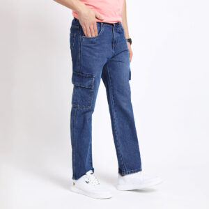 BLUE BAGGY CARGO FIT JEANS 4638-1