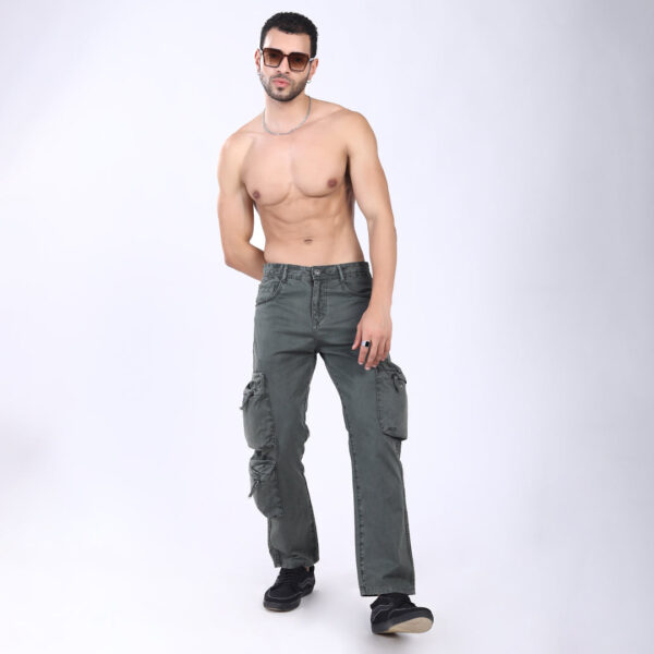 MEHANDI BAGGY CARGO FIT JEANS WITH LARGE POCKET 4899-4