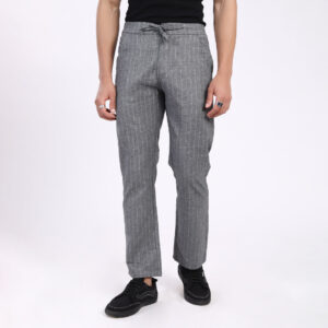 DARK GREY STRIPE LINEN PANTS 4916-3