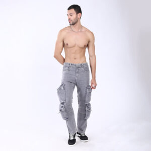 GREY BAGGY CARGO FIT JEAN 4810-1