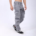 GREY BAGGY CARGO FIT JEAN 4810-1
