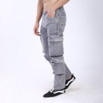 GREY BAGGY CARGO FIT JEAN 4810-1