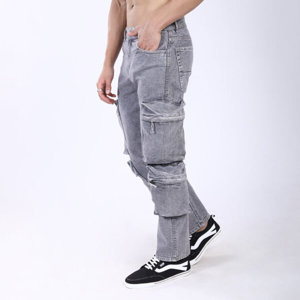 GREY BAGGY CARGO FIT JEAN 4810-1