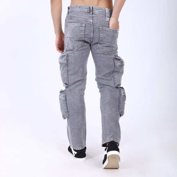 GREY BAGGY CARGO FIT JEAN 4810-1