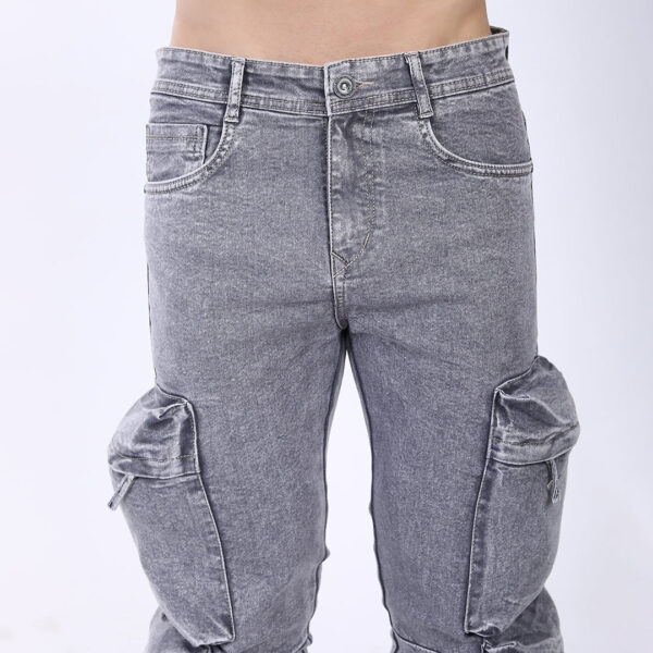 GREY BAGGY CARGO FIT JEAN 4810-1
