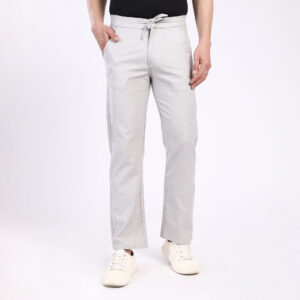 LIGHT GREY STRIPE LINEN PANTS 4916-4