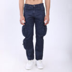 Dark GREY BAGGY CARGO FIT JEANS WITH LARGE POCKET 4899-2