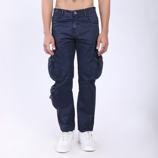 Dark GREY BAGGY CARGO FIT JEANS WITH LARGE POCKET 4899-2