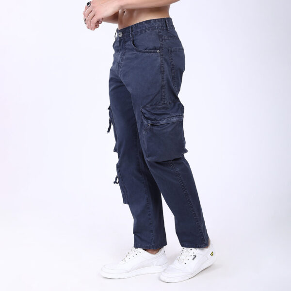 Dark GREY BAGGY CARGO FIT JEANS WITH LARGE POCKET 4899-2