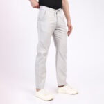 LIGHT GREY STRIPE LINEN PANTS 4916-4