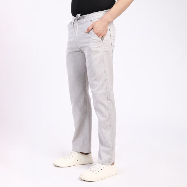 LIGHT GREY STRIPE LINEN PANTS 4916-4