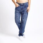 MID BLUE BAGGY FIT JEAN TEDDY 4752-1