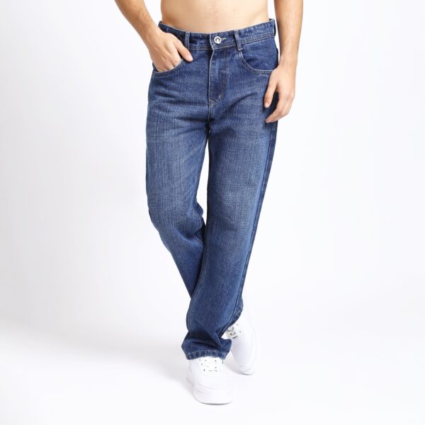 MID BLUE BAGGY FIT JEAN TEDDY 4752-1