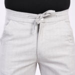 LIGHT GREY STRIPE LINEN PANTS 4916-4