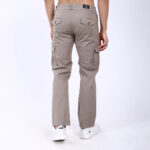 Men's Relaxed Fit Grey Stretch Cotton Cargo Pants – Functional Streetwear Style 4803-5