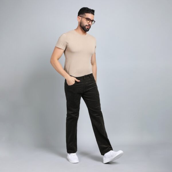 MILLITARY OLIVE CORDUROY PANTS 4770-6