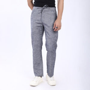 DARK GREY STRIPE LINEN PANTS 4916-10