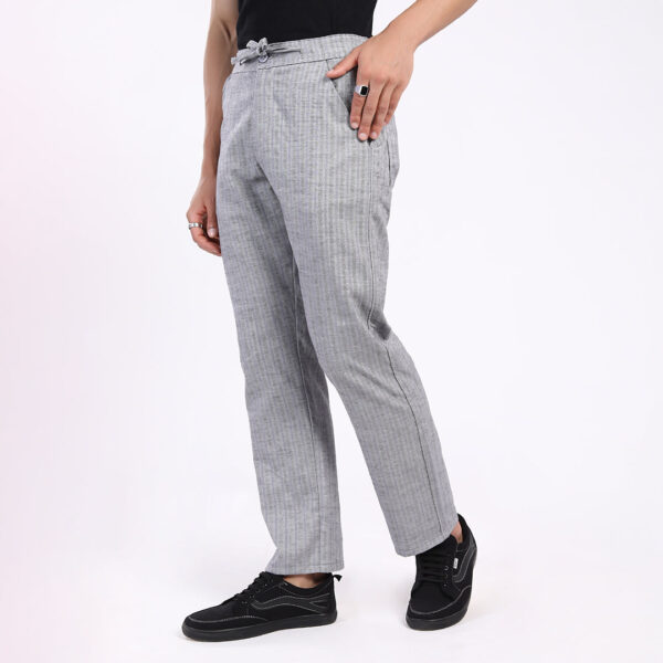 GREY STRIPE LINEN PANTS 4916-5