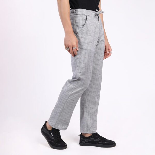 GREY STRIPE LINEN PANTS 4916-5