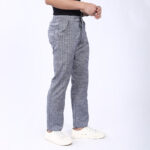 DARK GREY STRIPE LINEN PANTS 4916-10
