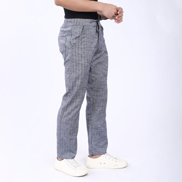 DARK GREY STRIPE LINEN PANTS 4916-10