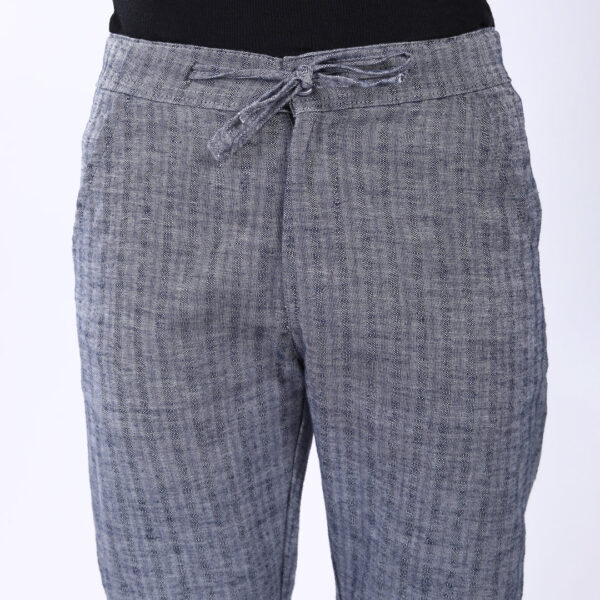 DARK GREY STRIPE LINEN PANTS 4916-10