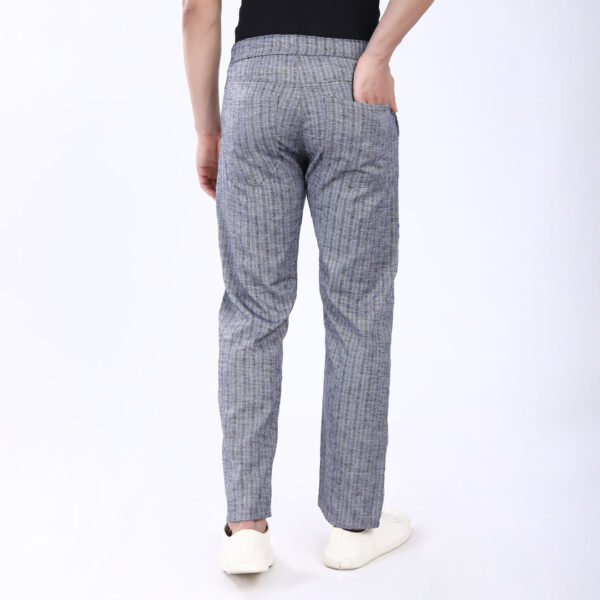 DARK GREY STRIPE LINEN PANTS 4916-10