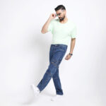 BLUE BAGGY CARGO FIT JEANS 4785-1